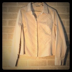 “Worthington” Long Sleeved Gold Pin-striped Shirt